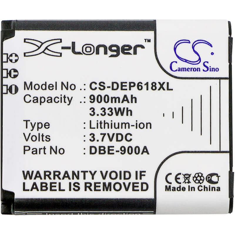3.7V, Li-ion, 900mAh, SmartPhone battery fits Doro, Dbe-900a, Phoneeasy 618, 3.33Wh Mobile, SmartPhone Cameron Sino Technology Limited (Smartphone)
