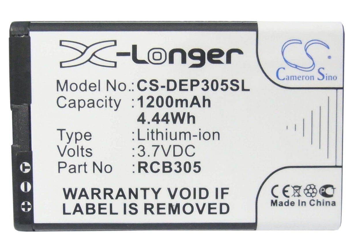 3.7V, Li-ion, 1200mAh, SmartPhone battery fits Bea-fon, Avus, Myphone, Doro, Mp-s-b, Ab07, 4.44Wh Mobile, SmartPhone Cameron Sino Technology Limited (Suspended)