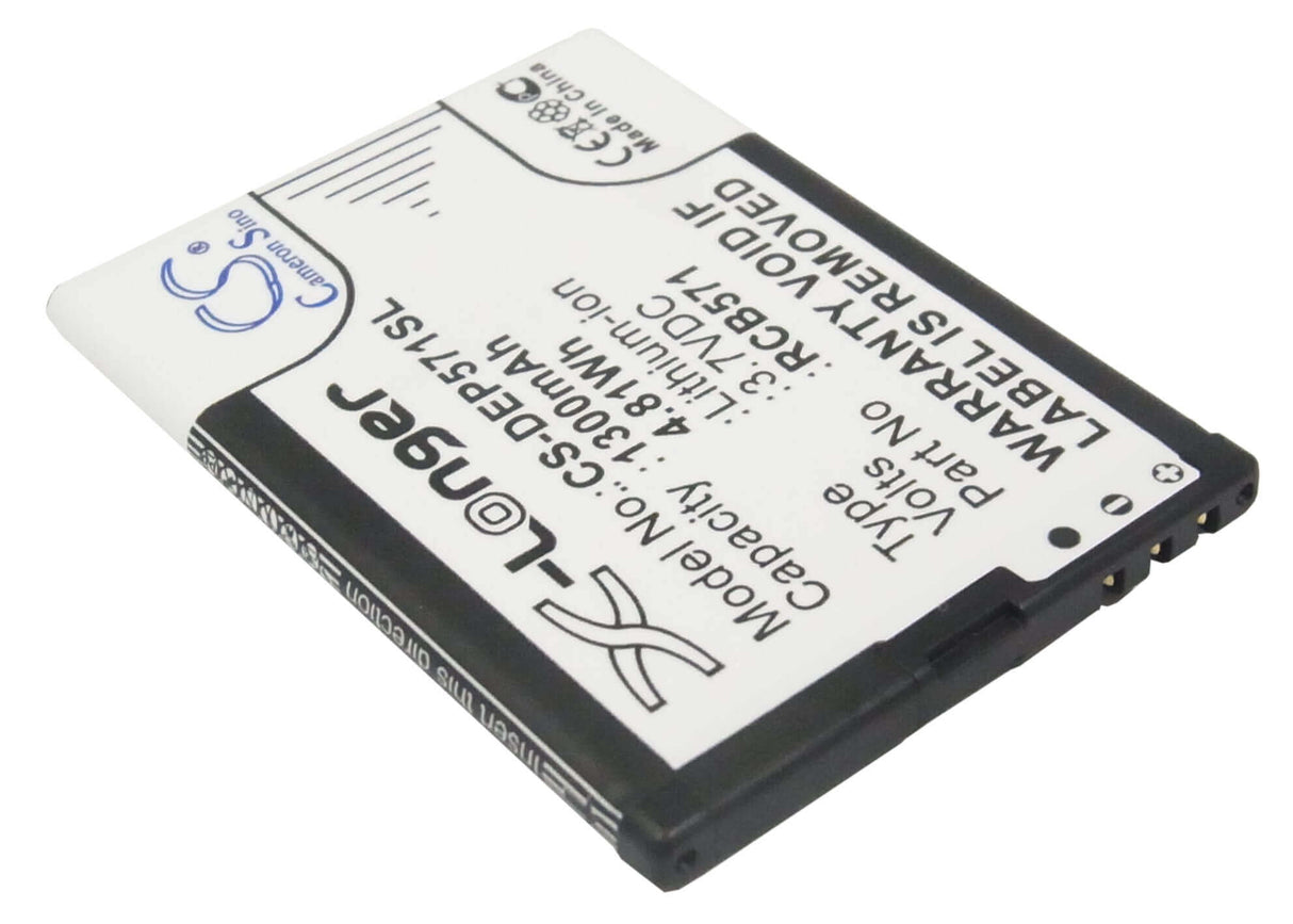 3.7V, Li-ion, 1300mAh, SmartPhone battery fits Doro, Bea-fon, Brondi, Bl6203, A430, A600, 4.81Wh Mobile, SmartPhone Cameron Sino Technology Limited (Smartphone)
