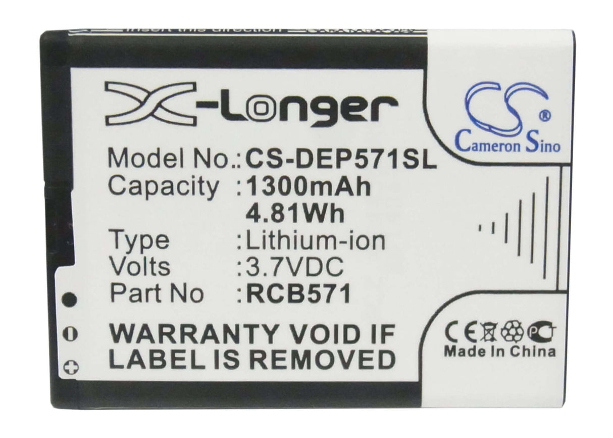 3.7V, Li-ion, 1300mAh, SmartPhone battery fits Doro, Bea-fon, Brondi, Bl6203, A430, A600, 4.81Wh Mobile, SmartPhone Cameron Sino Technology Limited (Smartphone)