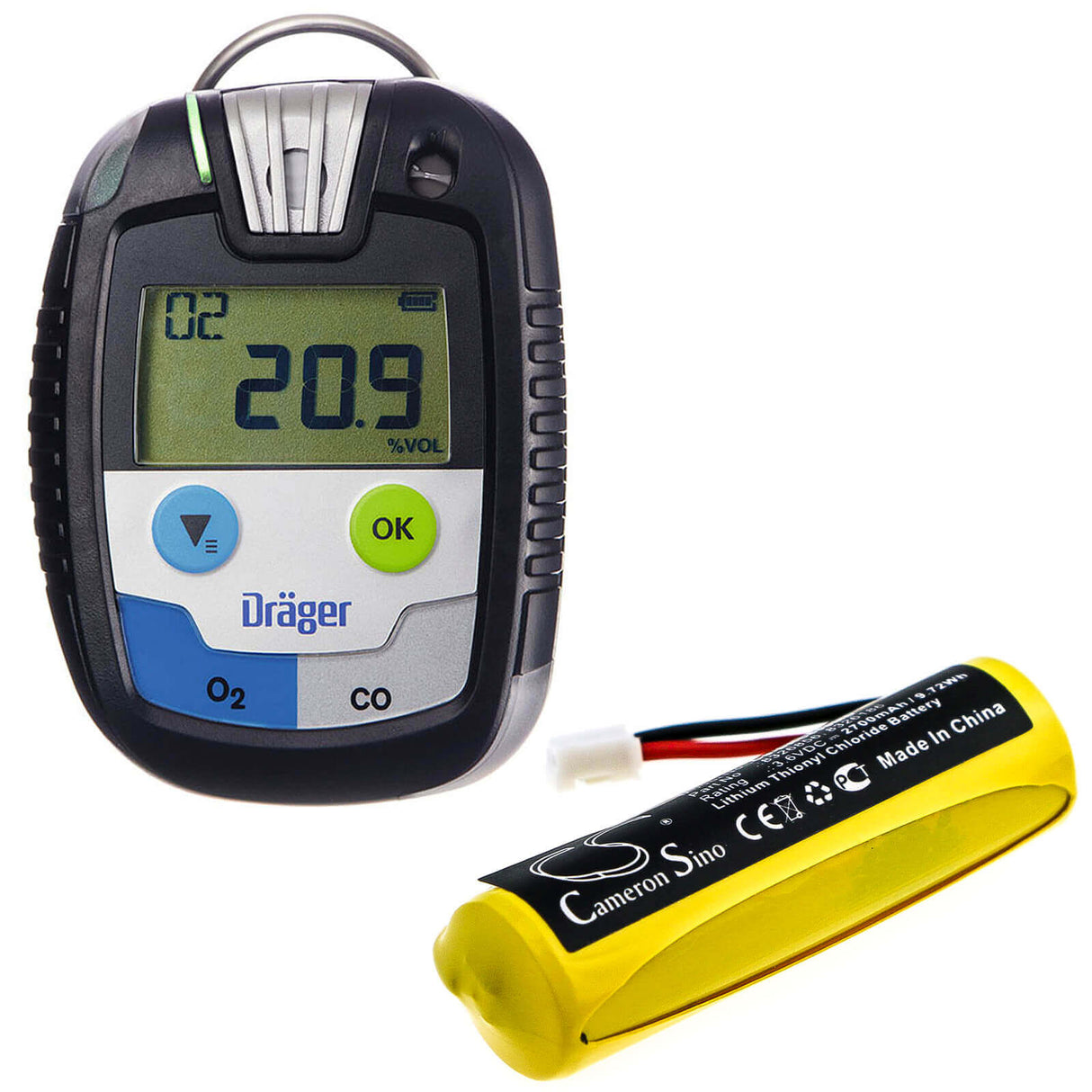 Équipement Batterie pour Drager, Pac 6000, Pac 6500, Pac 8000 3.6v, 2700mah - 9.72wh Équipement, Enquête, Test Cameron Sino Technology Limited