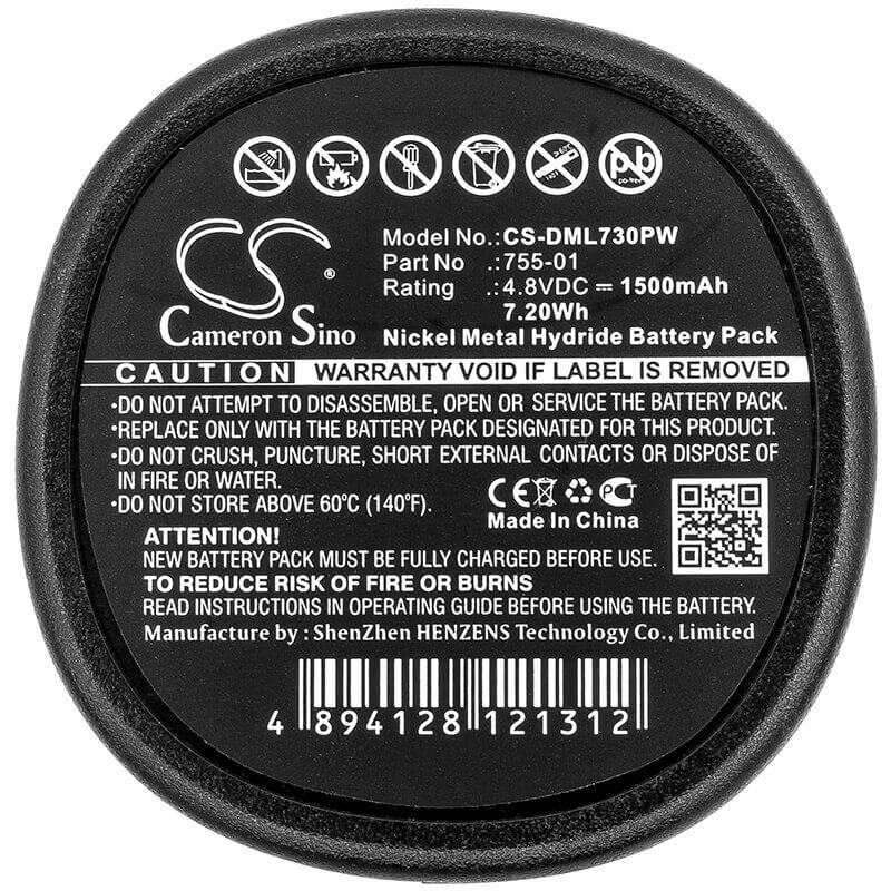 4.8V, Ni-MH, 1500mAh, Power Tools battery fits Dremel, 755-01, 7300-n/8, Minimite 4.8-volt Cordless Two, 7.2Wh Power Tools Cameron Sino Technology Limited (Power Tools)