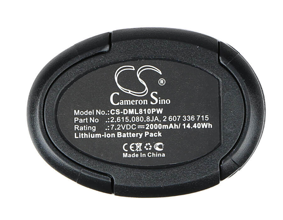 7.2V, Li-ion, 2000mAh, batterie pour outils électriques compatible avec Dremel, 2 607 336 715, 8100, 8100 outil multifonction sans fil, 14.4Wh outils électriques Cameron Sino Technology Limited (outils électriques)