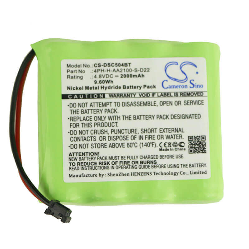 Alarm Battery For Dsc, Ws4920he Wireless Repeater, Wtk5504 Wireless Keypad 4.8v, 2000mah - 9.60wh Alarm System Cameron Sino Technology Limited