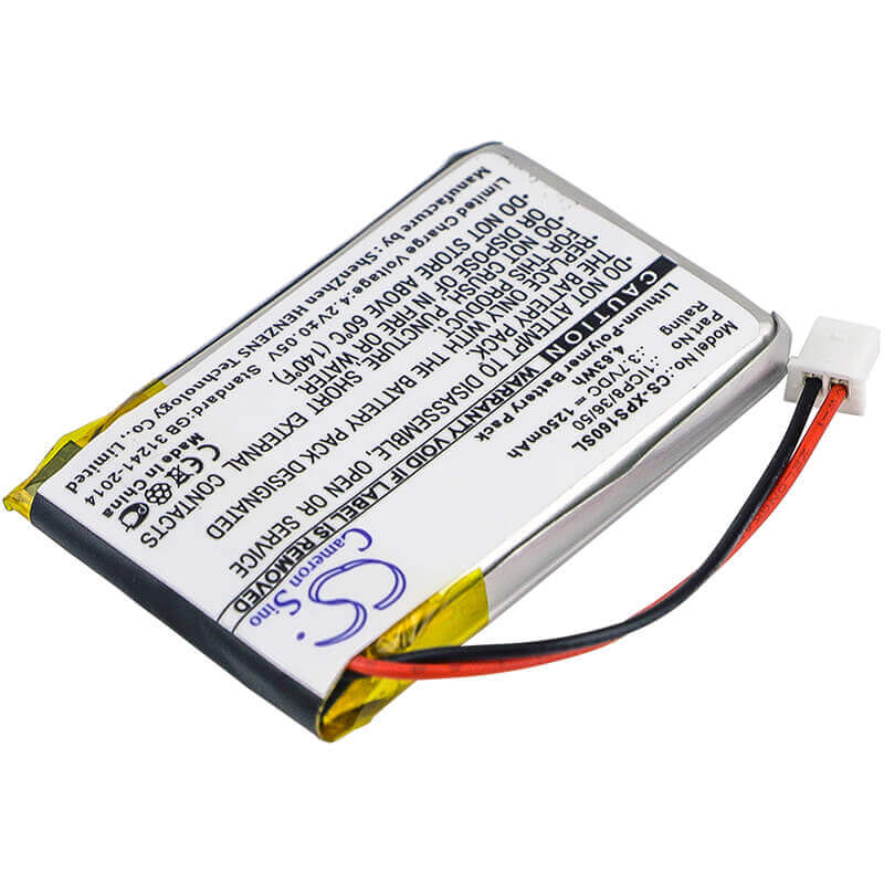3,7V, Li-Polymère, 1250mAh, batterie GPS compatible avec Dual, 1icp8/36/50, Xgps160, Récepteur GPS Xgps160 Skypro, 4,63Wh GPS, Navigateur Cameron Sino Technology Limited