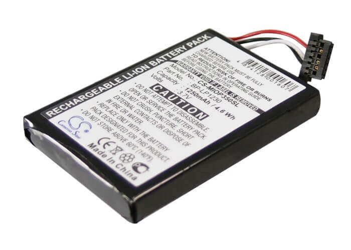 3,7V, Li-ion, 1250mAh, batterie GPS compatible avec Pioneer, Typhoon, Dunlop, Tansonic, Yakumo, Mitac, Navigon, Navman, Medion, Navi 6000, 4,63Wh GPS, Navigator Cameron Sino Technology Limited