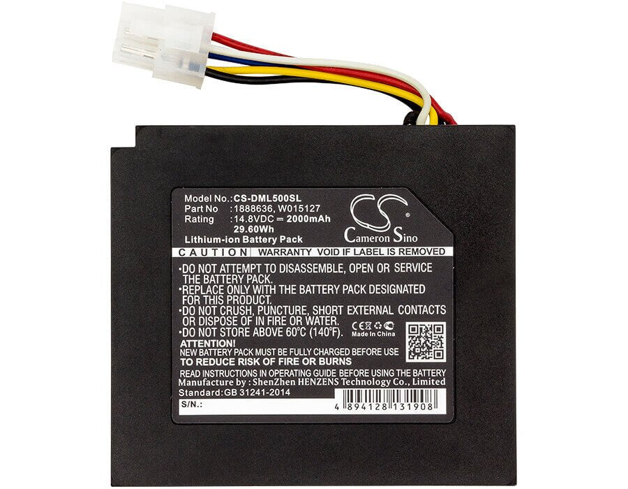 14,8V, Li-ion, 2000mAh, Batterie d'imprimante portable compatible avec Dymo, 1888636, Labelmanager 500ts, Labelmanager Pnp Wireless, 29,6Wh Imprimante portable Cameron Sino Technology Limited