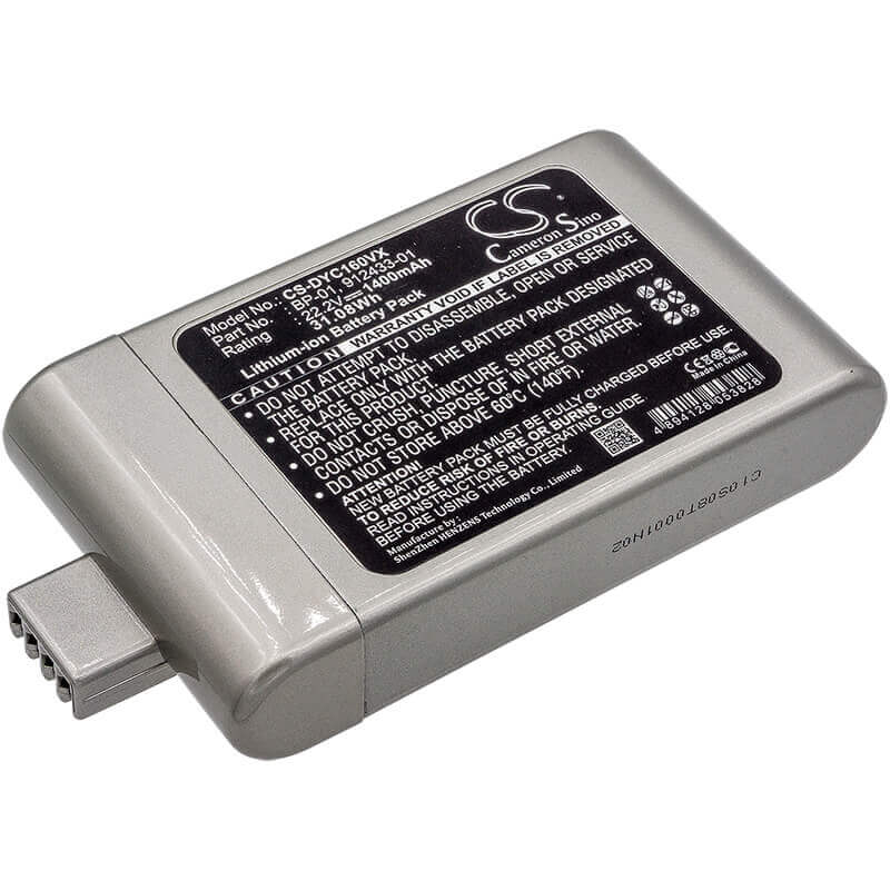 22.2V, Li-ion, 1400mAh, Vacuum battery fits Dyson, D12 Cordless Vacuum, Dc16, Dc-16, 31.08Wh Vacuum Cameron Sino Technology Limited