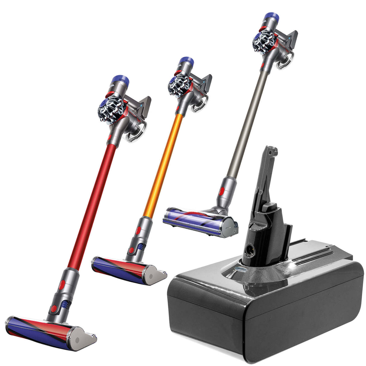 21.6V, Li-ion, 4000mAh, Vacuum battery fits Dyson, V8, V8 Absolute, V8 Absolute Cord-free, 86.40Wh Vacuum Cameron Sino Technology Limited