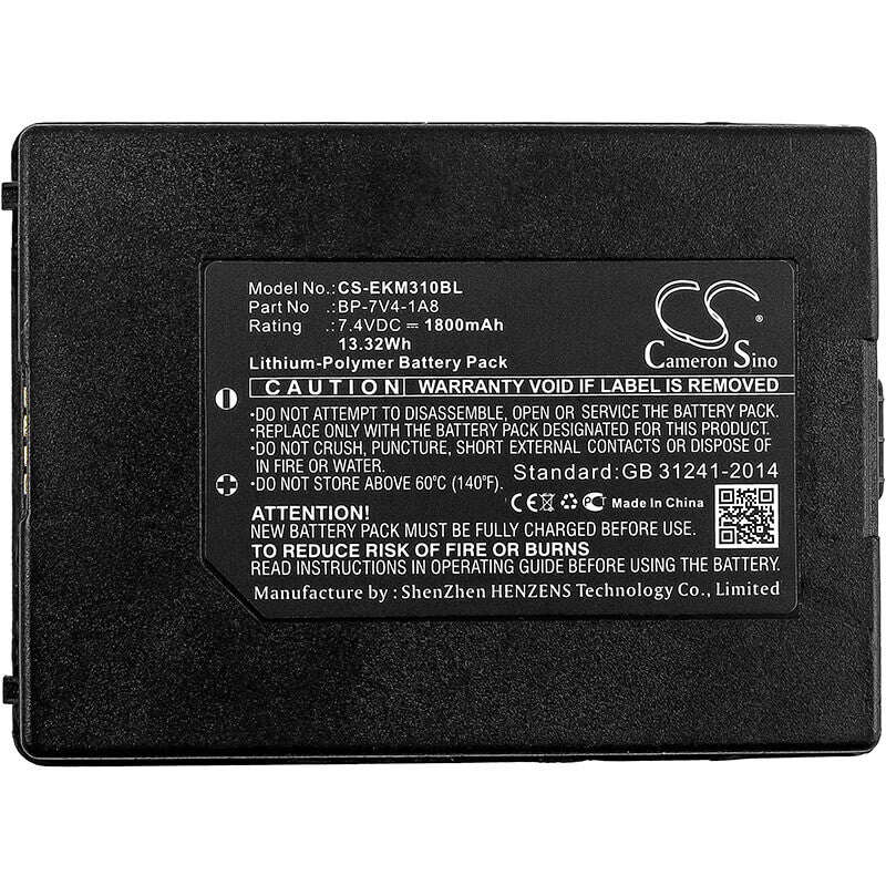 7.4V, Li-Polymer, 1800mAh, Equipment battery fits E-seek, Bp-7v4-1a8, M310, M310s, 13.32Wh Equipment, Survey, Test Cameron Sino Technology Limited