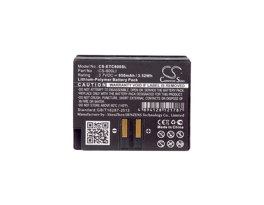3.7V, Li-Polymer, 950mAh, Headset battery fits Eartec, Cs-800li, Comstar Wireless Headsets, 3.52Wh Wireless Headset Cameron Sino Technology Limited