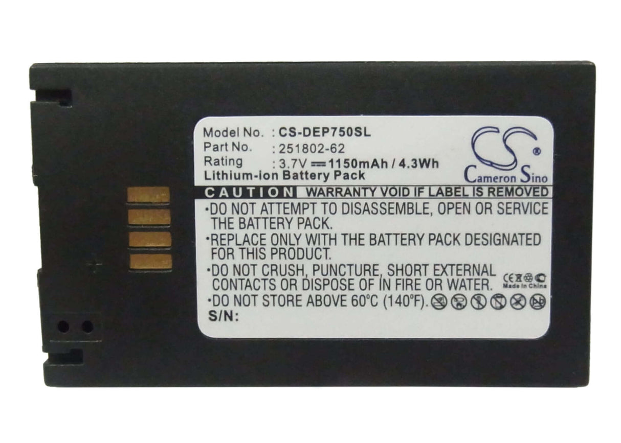 Batterie de scanner de codes-barres pour Easypack Poliflex 750 3.7v, 1150mah - 4.26wh Scanner de codes-barres Cameron Sino Technology Limited