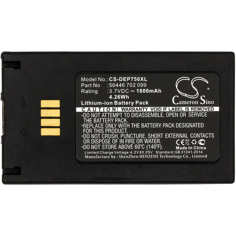 Batterie de scanner de code-barres pour Easypack Poliflex 750, Ezpack Xl 3.7v, 1800mah - 6.66wh Scanner de code-barres Cameron Sino Technology Limited