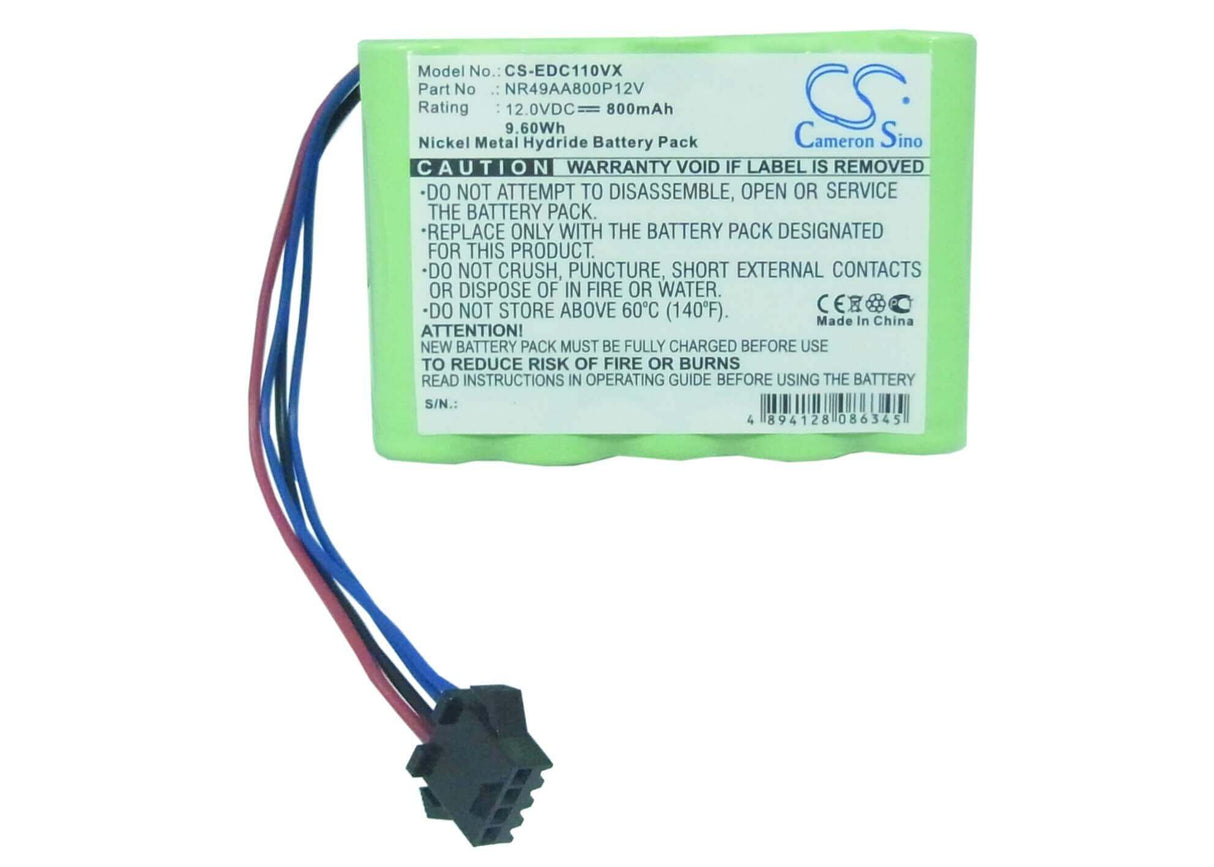 12.0V, Ni-MH, 800mAh, Vacuum battery fits Ricambi, Ecovacs, Deebot Cen30, Deebot Cr100, Deebot Cr110, 9.60Wh Vacuum Cameron Sino Technology Limited
