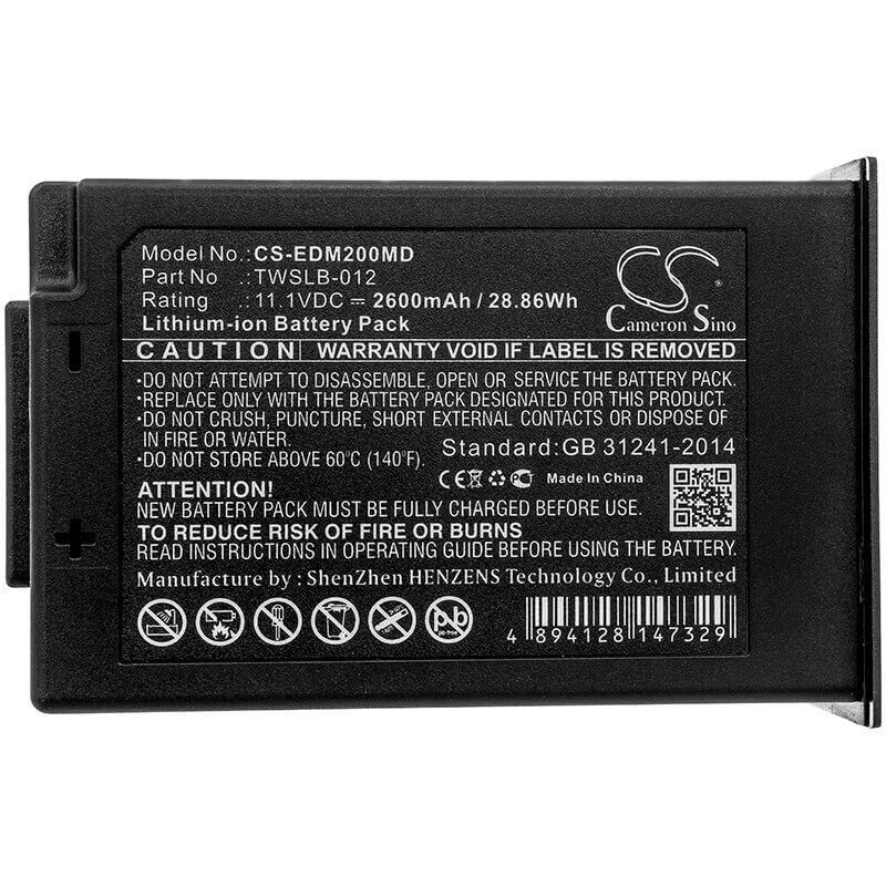 11.1V, Li-ion, 2600mAh, Batterie médicale compatible avec Edan, 21.21.064213-11, Im12, Im20, 28.86Wh Technologie Cameron Sino Limitée (Médical)