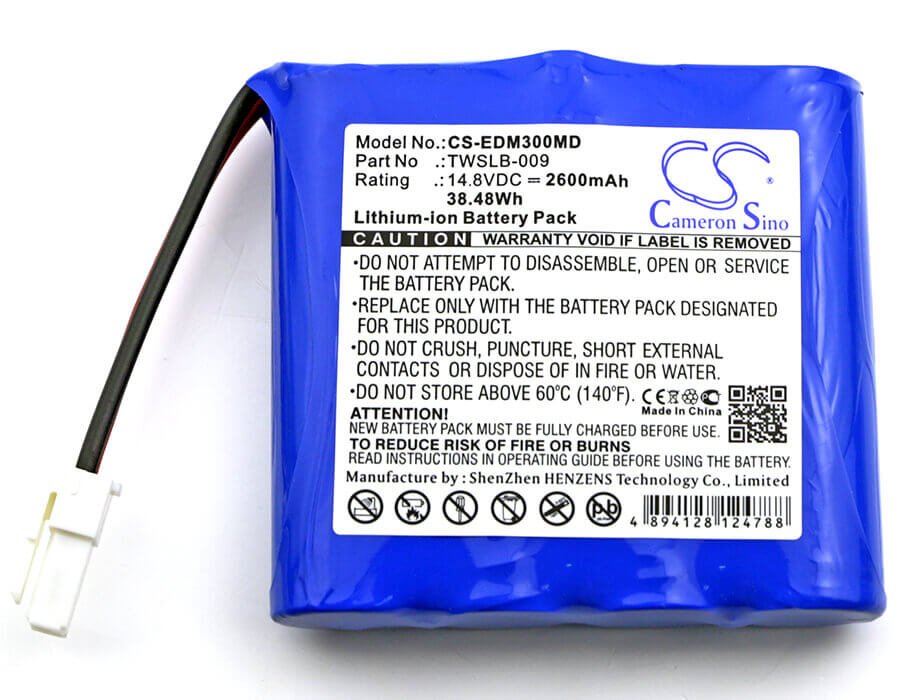 14.8V, Li-ion, 2600mAh, Medical battery fits Edan, Twslb-009, M3, M3a Vital Signs Monitor, 38.48Wh Medical Cameron Sino Technology Limited (Medical)