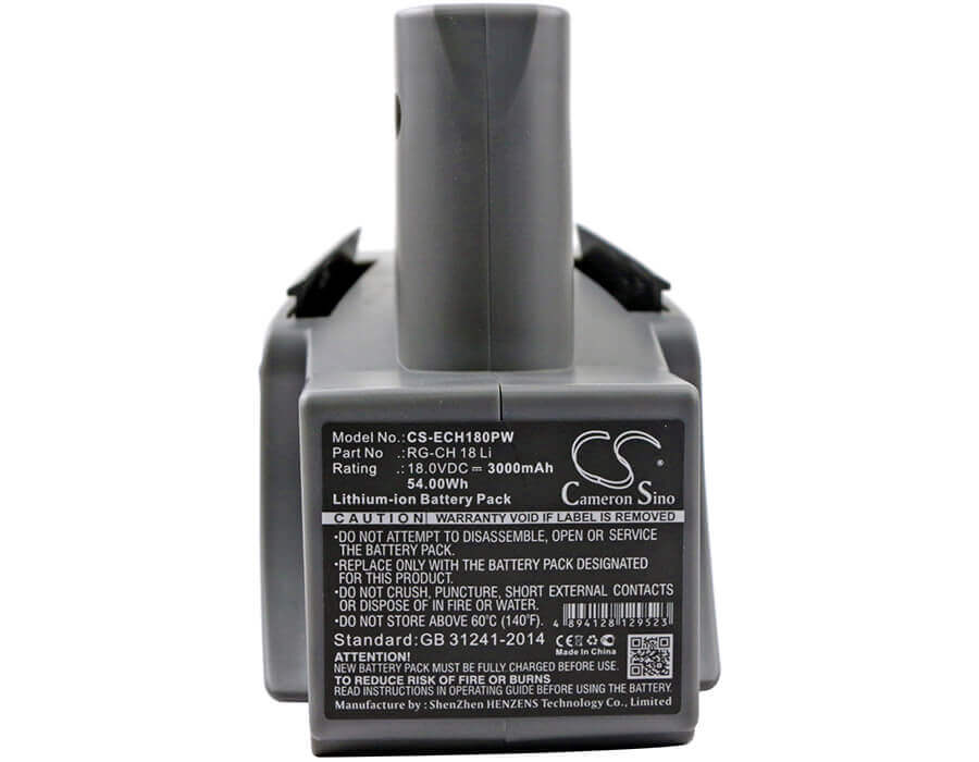 18.0V, Li-ion, 3000mAh, Power Tools battery fits Einhell, Rg-ch 18 Li, Rg-ch 18 Li, 54Wh Power Tools Cameron Sino Technology Limited (Power Tools)