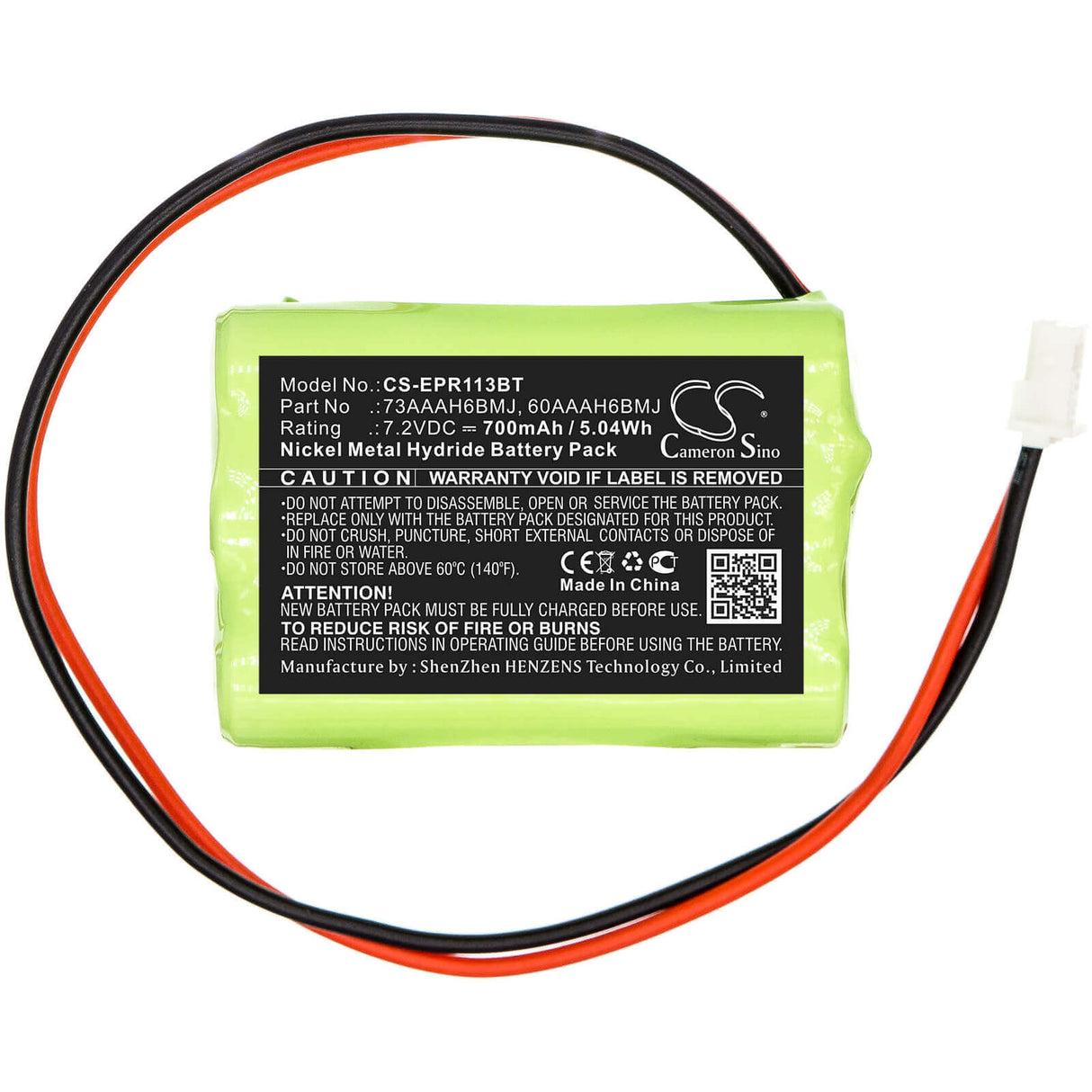 Ni-MH, Alarm Battery For Electia, 1131 Dtmf, 1132 Gsm, C-fence Gsm Panel 7.2v, 700mah - 5.04wh Alarm System Cameron Sino Technology Limited