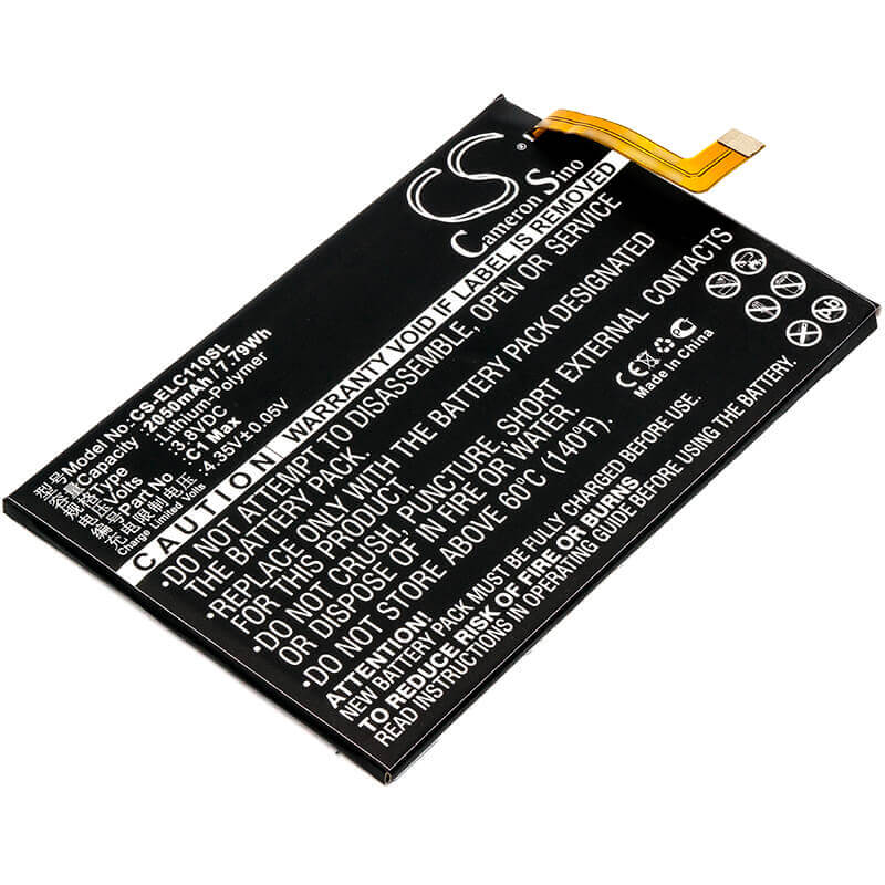3.8V, Li-Polymer, 2050mAh, SmartPhone battery fits Elephone, C1 Max, C1 Max, 7.79Wh Mobile, SmartPhone Cameron Sino Technology Limited (Suspended)