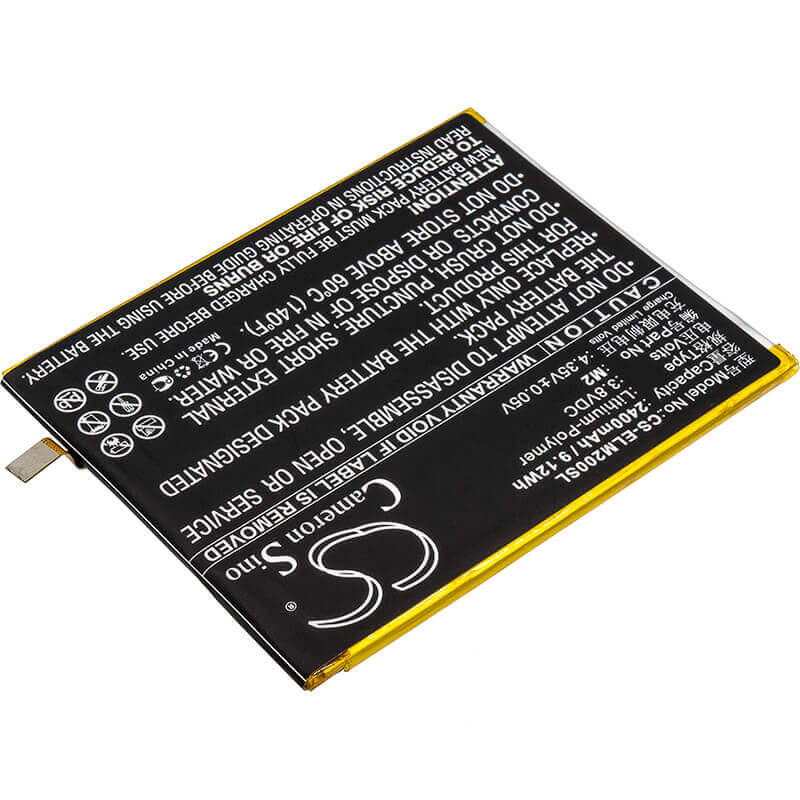 3.8V, Li-Polymer, 2400mAh, SmartPhone battery fits Elephone, M2, M2, 9.12Wh Mobile, SmartPhone Cameron Sino Technology Limited (Suspended)