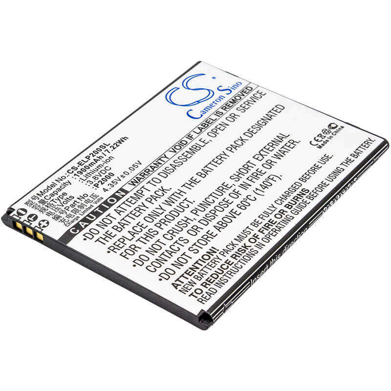 3.8V, Li-ion, 1900mAh, SmartPhone battery fits Elephone, P2000, P2000, P2000c, 7.22Wh Mobile, SmartPhone Cameron Sino Technology Limited (Smartphone)