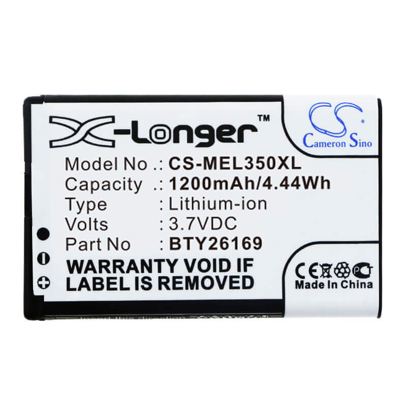 3.7V, Li-ion, 1200mAh, SmartPhone battery fits Emporia, Mobistel, Elson, Bty26169, El350, El350 Dual, 4.44Wh Mobile, SmartPhone Cameron Sino Technology Limited (Smartphone)