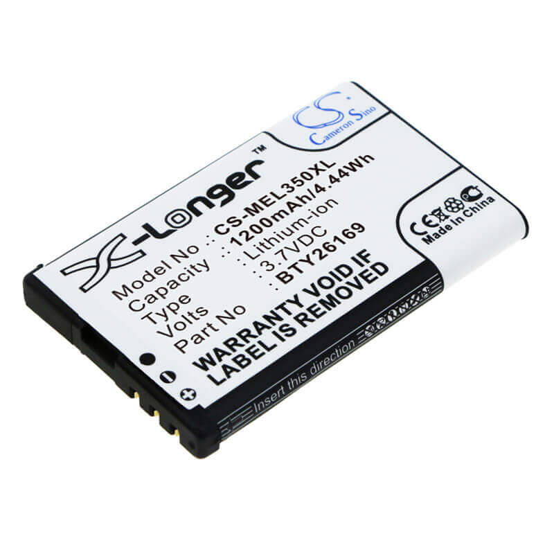 3.7V, Li-ion, 1200mAh, SmartPhone battery fits Emporia, Mobistel, Elson, Bty26169, El350, El350 Dual, 4.44Wh Mobile, SmartPhone Cameron Sino Technology Limited (Smartphone)