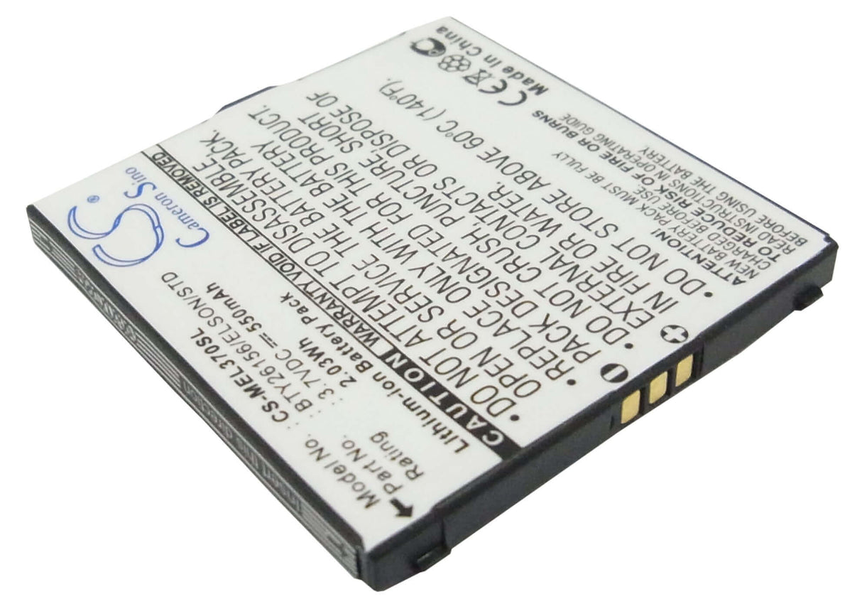 3.7V, Li-ion, 550mAh, SmartPhone battery fits Elson, Emporia, Bty26156/elson/std, El370, Mobilfunk, 2.04Wh Mobile, SmartPhone Cameron Sino Technology Limited (Smartphone)