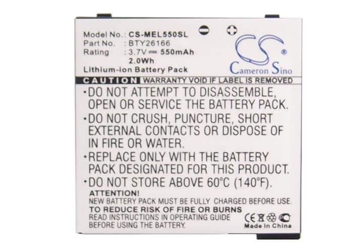 3.7V, Li-ion, 550mAh, SmartPhone battery fits Emporia, Elson, Mobistel, Bty26166, El550, 2.04Wh Mobile, SmartPhone Cameron Sino Technology Limited (Smartphone)