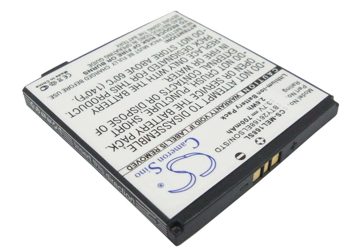 3.7V, Li-ion, 700mAh, SmartPhone battery fits Emporia, Bty26168, Es1, 2.59Wh Mobile, SmartPhone Cameron Sino Technology Limited (Suspended)