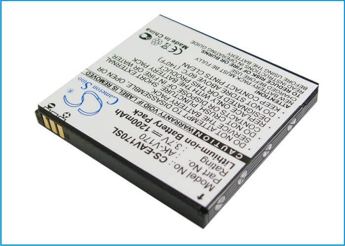 3.7V, Li-ion, 1200mAh, SmartPhone battery fits Emporia, Ak-v170, Ak-v170, Life+, 4.44Wh Mobile, SmartPhone Cameron Sino Technology Limited (Smartphone)