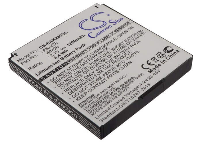 3.7V, Li-ion, 1200mAh, SmartPhone battery fits Emporia, 40426, Ak-v28, Ak-v29, 4.44Wh Mobile, SmartPhone Cameron Sino Technology Limited (Smartphone)