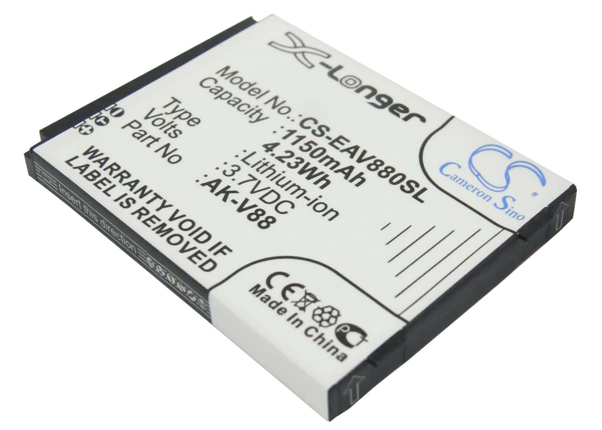 3.7V, Li-ion, 1150mAh, SmartPhone battery fits Emporia, Ak-v88, Connect, V88, 4.26Wh Mobile, SmartPhone Cameron Sino Technology Limited (Smartphone)