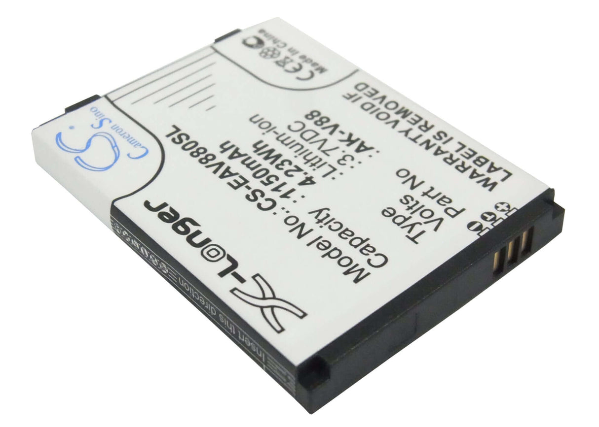 3.7V, Li-ion, 1150mAh, SmartPhone battery fits Emporia, Ak-v88, Connect, V88, 4.26Wh Mobile, SmartPhone Cameron Sino Technology Limited (Smartphone)