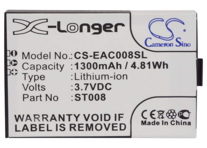 3.7V, Li-ion, 1300mAh, SmartPhone battery fits Emporia, St008, Dual-sim, 4.81Wh Mobile, SmartPhone Cameron Sino Technology Limited (Suspended)