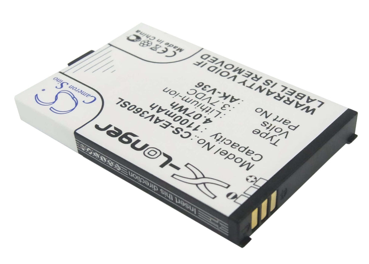 3.7V, Li-ion, 1100mAh, batterie de smartphone compatible avec Emporia, Ak-v35, Elegance, Elegance Premium, 4.07Wh Mobile, Smartphone Cameron Sino Technology Limited (Smartphone)