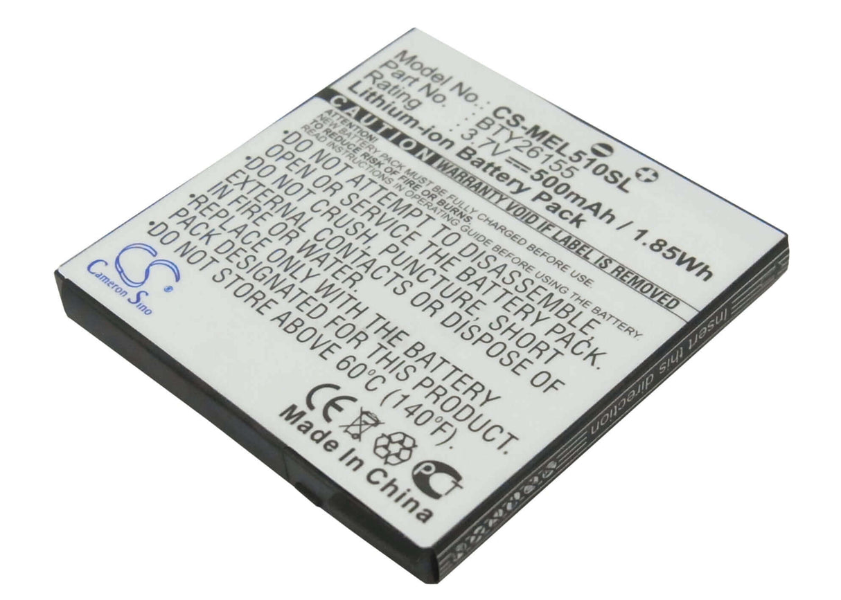 3.7V, Li-ion, 500mAh, SmartPhone battery fits Emporia, Bty26155, Elson El510, 1.85Wh Mobile, SmartPhone Cameron Sino Technology Limited (Smartphone)