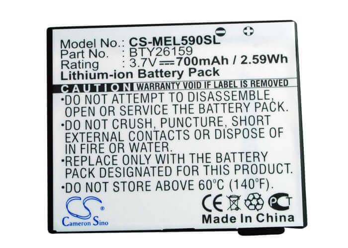 3.7V, Li-ion, 700mAh, SmartPhone battery fits Emporia, Bty26159, Elson El570, Elson El590, 2.59Wh Mobile, SmartPhone Cameron Sino Technology Limited (Suspended)