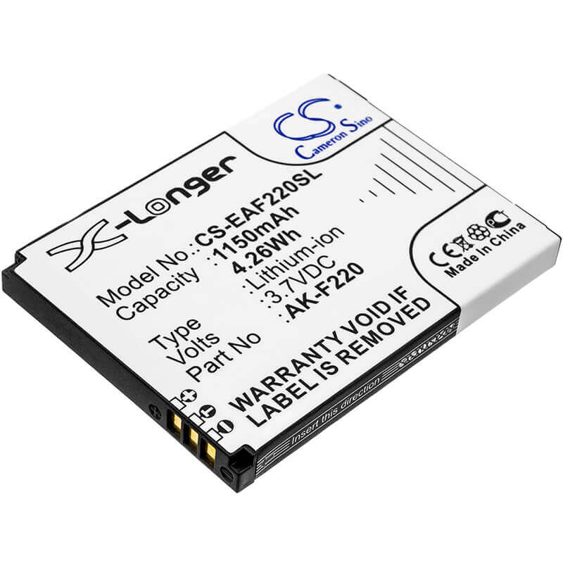 3.7V, Li-ion, 1150mAh, SmartPhone battery fits Emporia, Tiptel, Ak-f220, F220, Flip Basic, 4.26Wh Mobile, SmartPhone Cameron Sino Technology Limited (Smartphone)