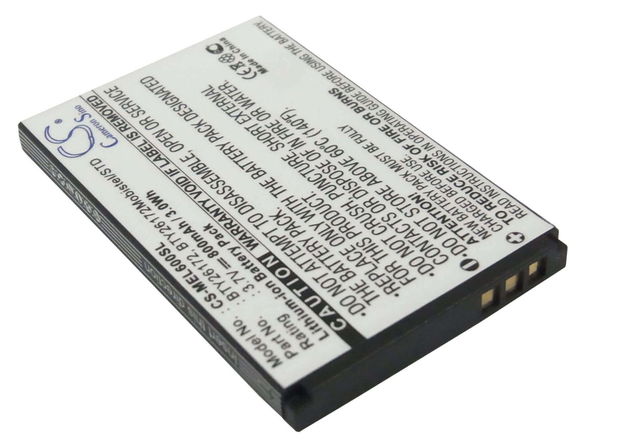 3.7V, Li-ion, 800mAh, SmartPhone battery fits Mobistel, Emporia, Bty26172, Mobistel El600, Mobistel El600 Dual, 2.96Wh Mobile, SmartPhone Cameron Sino Technology Limited (Smartphone)