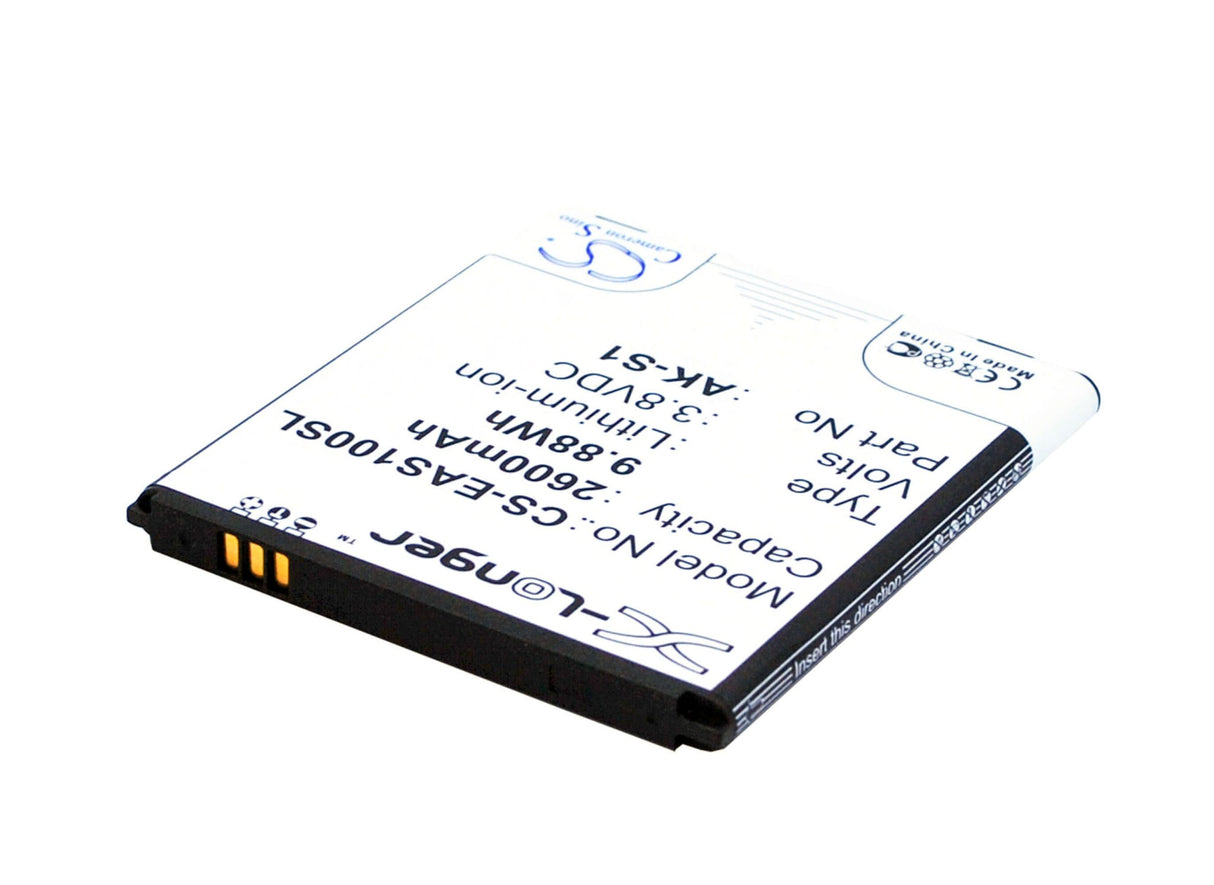 3.8V, Li-ion, 2600mAh, SmartPhone battery fits Emporia, Ak-s1, Smart, Smart 1, 9.88Wh Mobile, SmartPhone Cameron Sino Technology Limited (Smartphone)