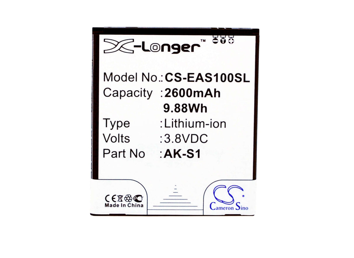 3.8V, Li-ion, 2600mAh, SmartPhone battery fits Emporia, Ak-s1, Smart, Smart 1, 9.88Wh Mobile, SmartPhone Cameron Sino Technology Limited (Smartphone)
