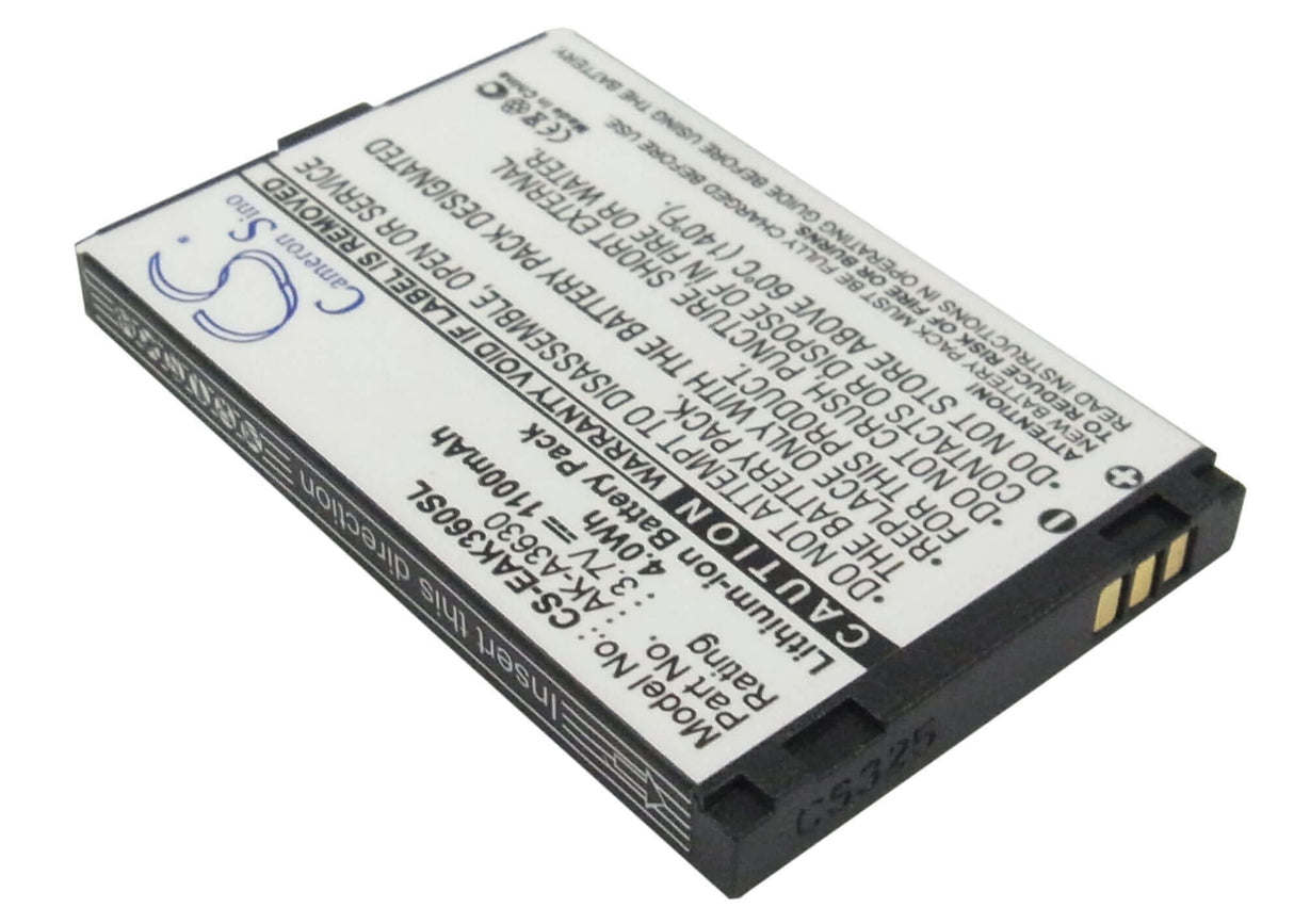 3.7V, Li-ion, 1100mAh, SmartPhone battery fits Emporia, Ak-a3630, Teleme A3620, 4.07Wh Mobile, SmartPhone Cameron Sino Technology Limited (Smartphone)