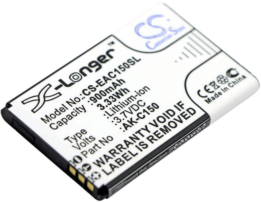 3.7V, Li-ion, 900mAh, SmartPhone battery fits Emporia, Ak-c150, Telme C150, Telme C151, 3.33Wh Mobile, SmartPhone Cameron Sino Technology Limited (Smartphone)