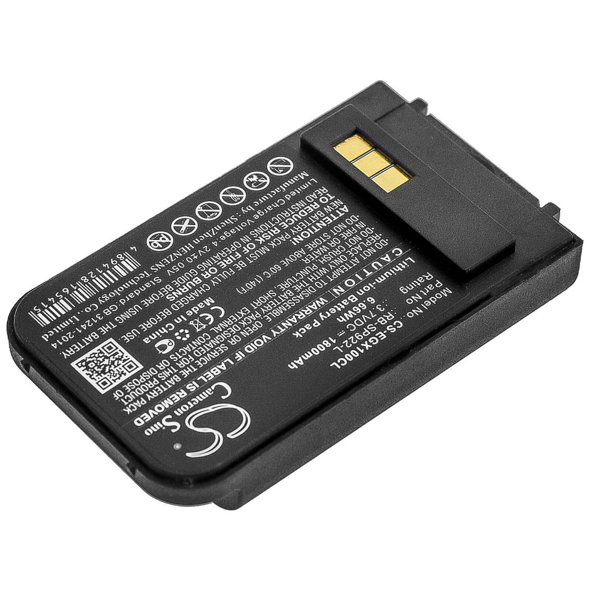 3.7V, Li-ion, 1800mAh, Batterie de téléphone sans fil compatible avec Engenius, Rb-sp922-l, Durafon 1x, Durafon 4x, 6.66Wh Téléphone sans fil Cameron Sino Technology Limited (Téléphone sans fil)