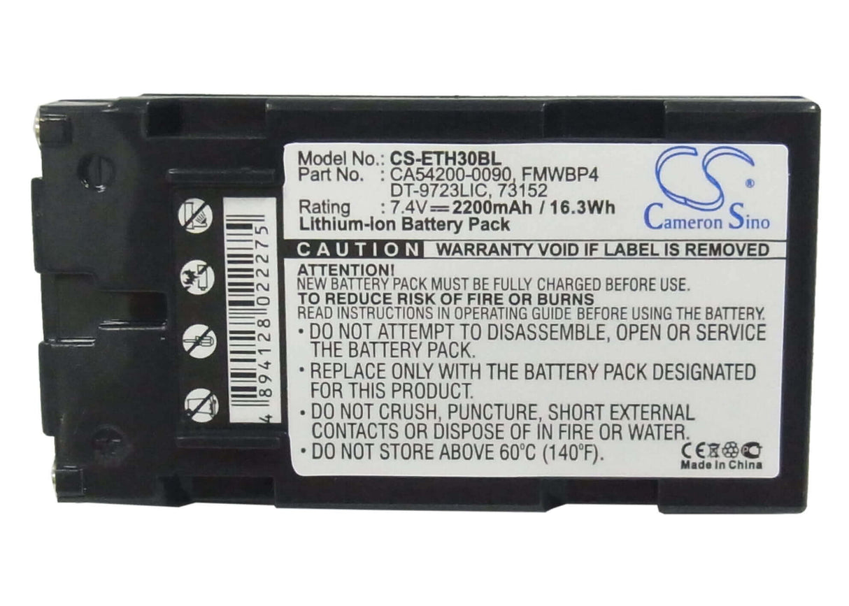 Batterie de scanner de code-barres pour Epson Eht-30, Eht-40, Eht-400 7.4v, 2200mah - 16.28wh Scanner de code-barres Cameron Sino Technology Limited