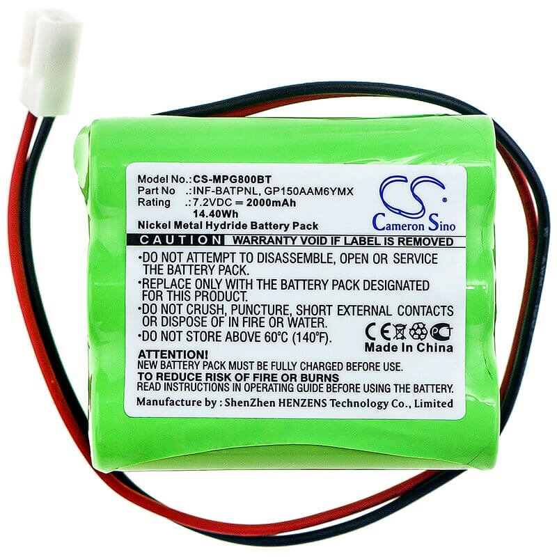 Ni-MH, Alarm Battery For Esp, Infinite Prime Control Panel, Marmitek, Proguard Control Panel 7.2v, 2000mah - 14.40wh Alarm System Cameron Sino Technology Limited
