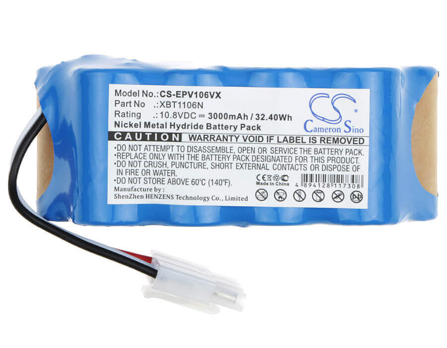 10.8V, Ni-MH, 3000mAh, Vacuum battery fits Shark, Euro Pro, Shark Navigator Sv116n Freesty, Sv1106n, 32.40Wh Vacuum Cameron Sino Technology Limited