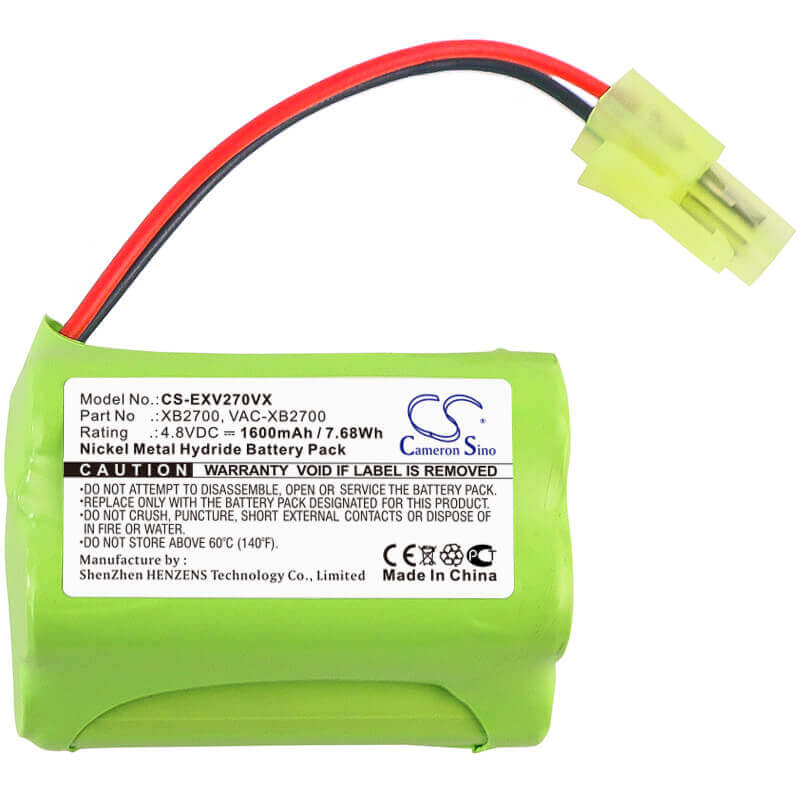 4.8V, Ni-MH, 1600mAh, Vacuum battery fits Shark, Euro Pro, V2700z, Xb2700, 7.68Wh Vacuum Cameron Sino Technology Limited