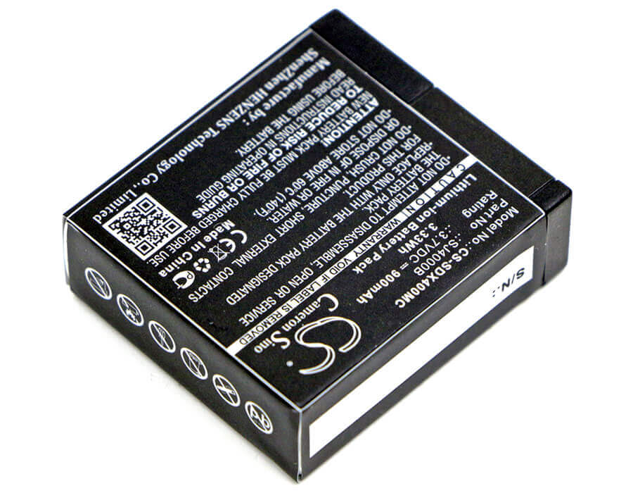 Camera Battery For Evolveo Sportcam A8 3.7v, 900mah - 3.33wh Camera Cameron Sino Technology Limited (Camera)